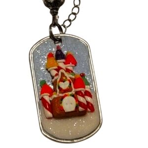 Colorful Candy Castle Pendant Necklace Vibrant Colors Magical Bright